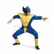 miniatura Disfraz de Lobo Amarillo Adulto – Traje de Superhéroe Mutante con Máscara 2