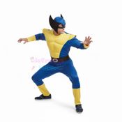 miniatura Disfraz de Lobo Amarillo Adulto – Traje de Superhéroe Mutante con Máscara 3