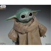 miniatura Figura Estatua Sideshow The Mandalorian Baby Yoda El Niño Grogu a Tamaño Real 5