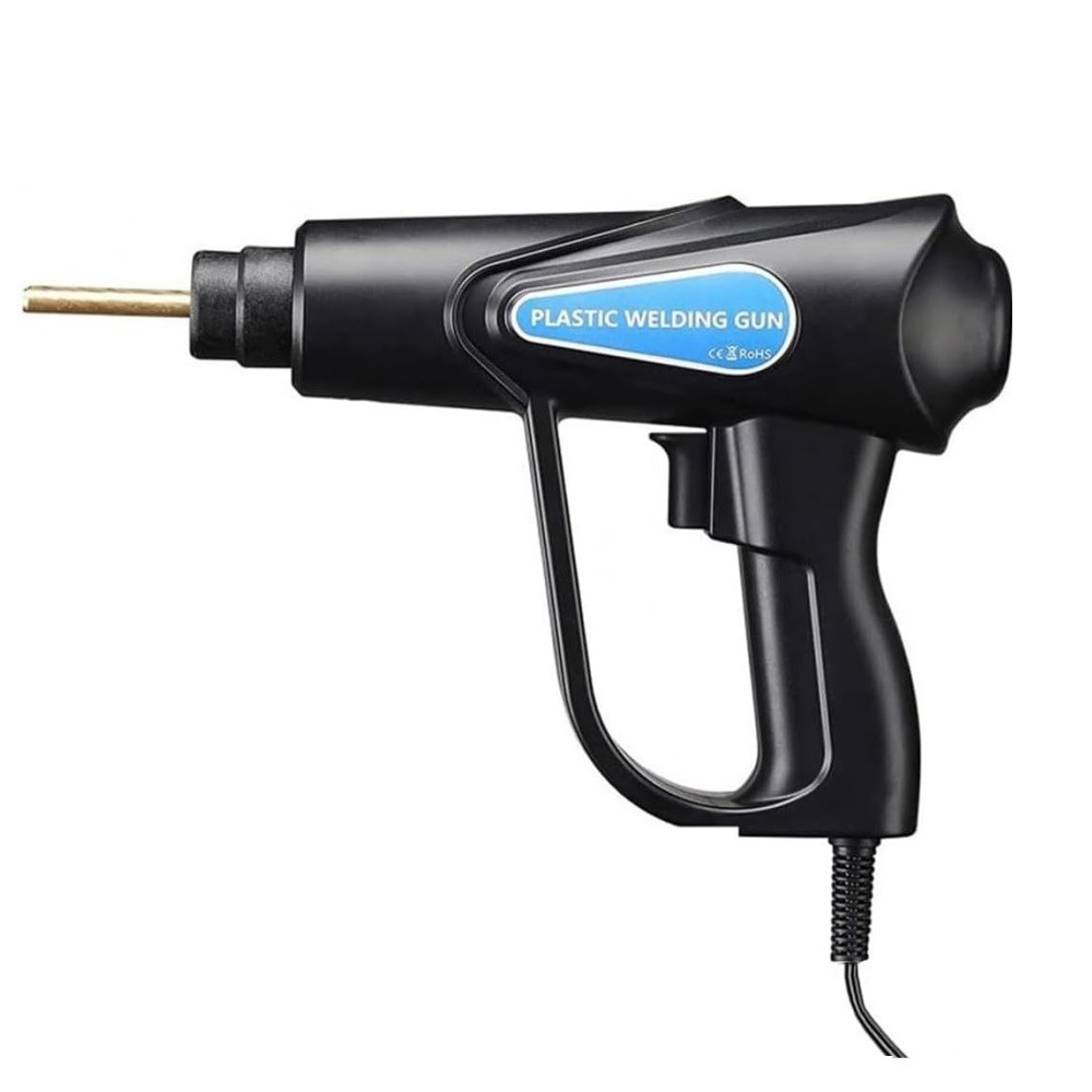 Coshano Soldador de Plástico + 4 Tipos Grapas + Alicate + Cúter