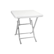 miniatura Mesa Plegable Interior y Exterior Acero y Resina 70x70x75cm