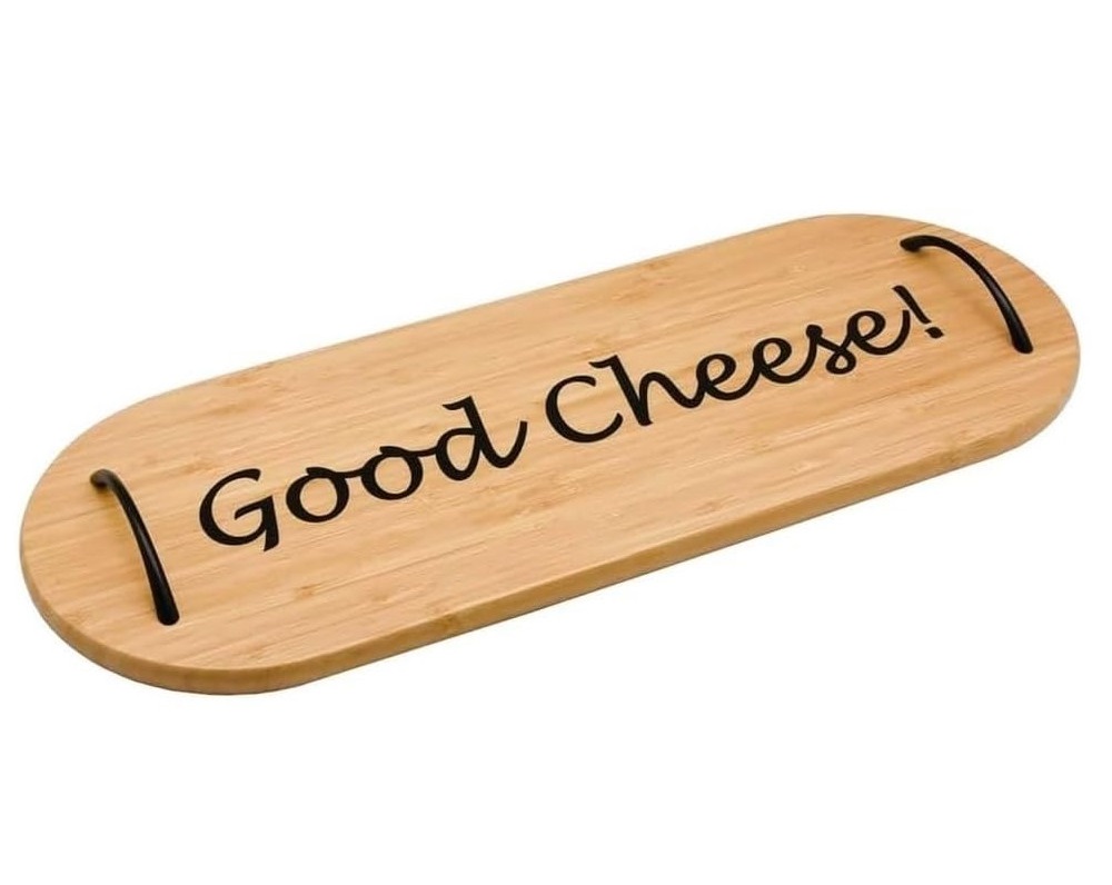 Tabla de servir y picar Bambú con asas Grabado Láser