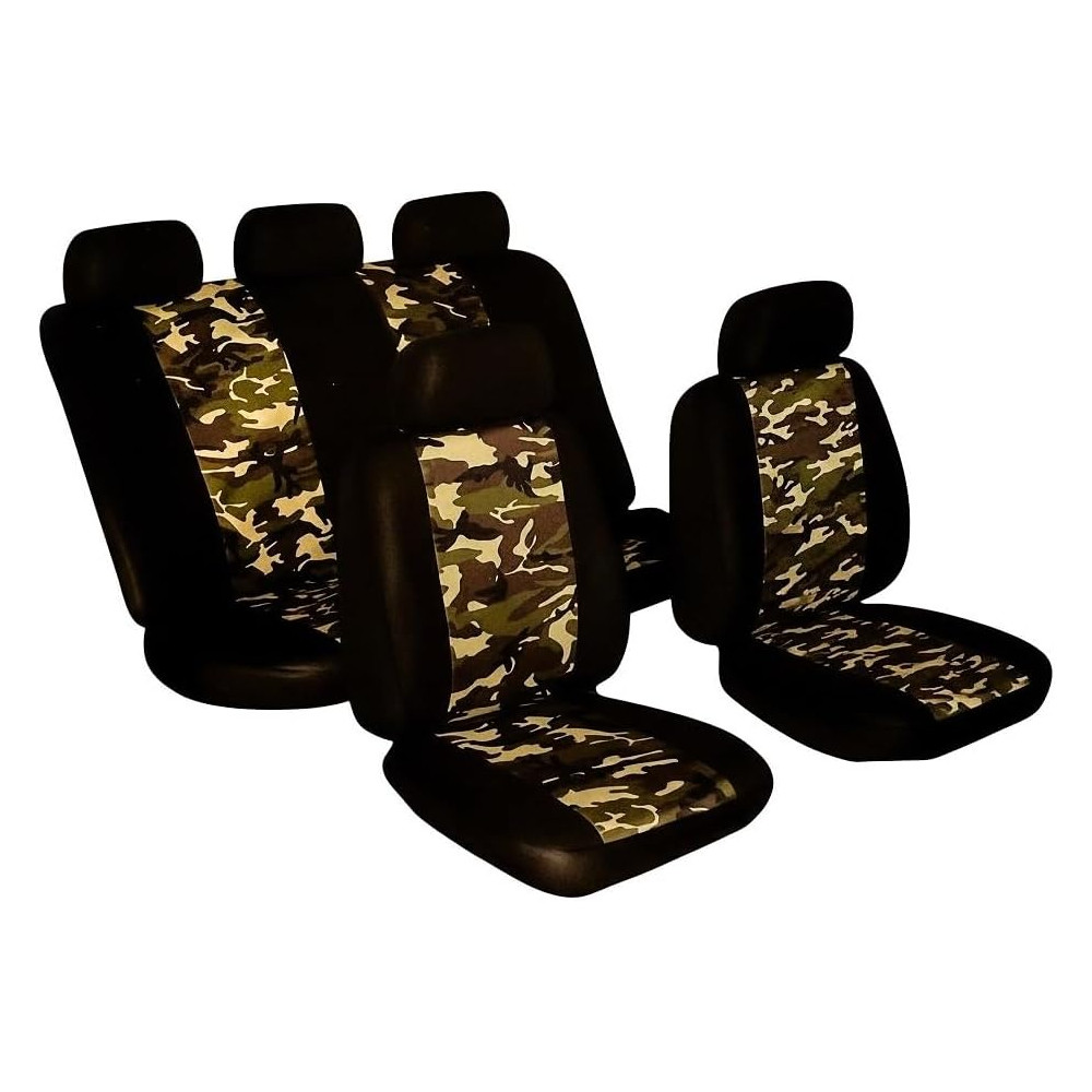 Fundas para Asientos de Coche Delanteras Traseras y Reposacabezas Universales 11 Pzas