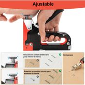 miniatura Grapadora de pared + removedor de grapas + 600 grapas + maletín 5