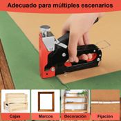 miniatura Grapadora de pared + removedor de grapas + 600 grapas + maletín 4