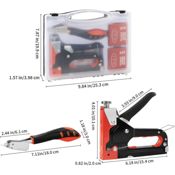 miniatura Grapadora de pared + removedor de grapas + 600 grapas + maletín 2