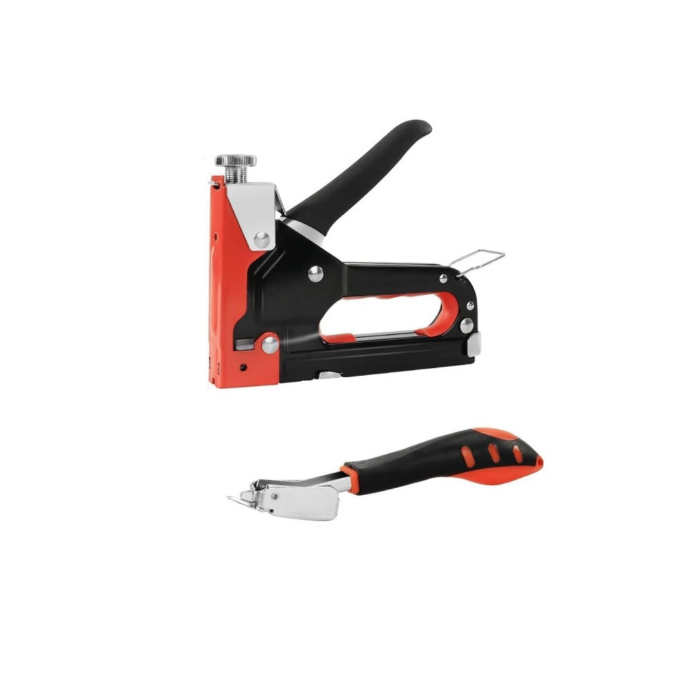 Grapadora de pared + removedor de grapas + 600 grapas + maletín 1