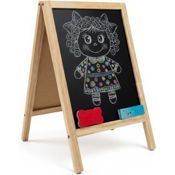 miniatura Pizarra expositora de doble cara Plegable Con tiza y borrador 40x25cm