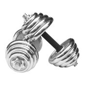 miniatura Juego de Mancuernas 2 Pesas y 8 Discos Acero cromado Cierre de estrella 10kg