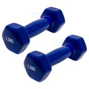 miniatura Juego 2 Mancuernas de 1,5kg cada una Vinilo suave