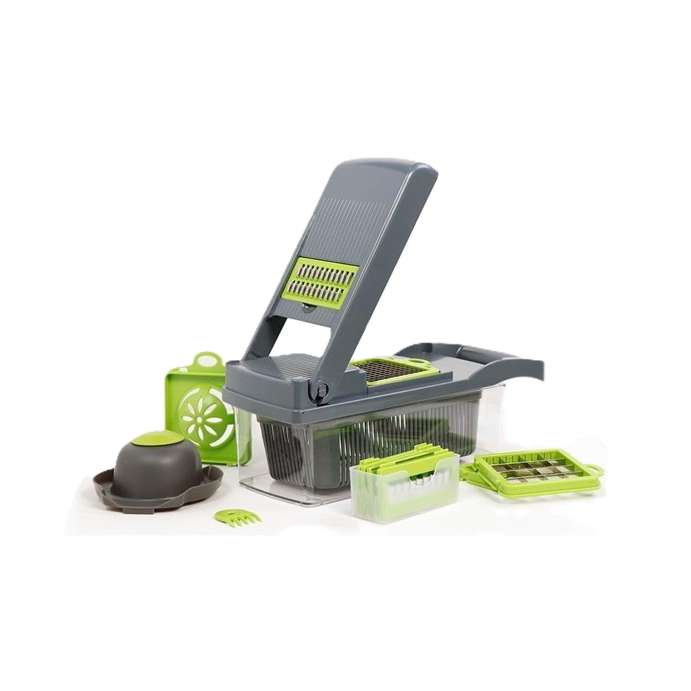 Cortador de Verdura Manual 14 en 1 Cuchillas de Acero Inoxidable 1