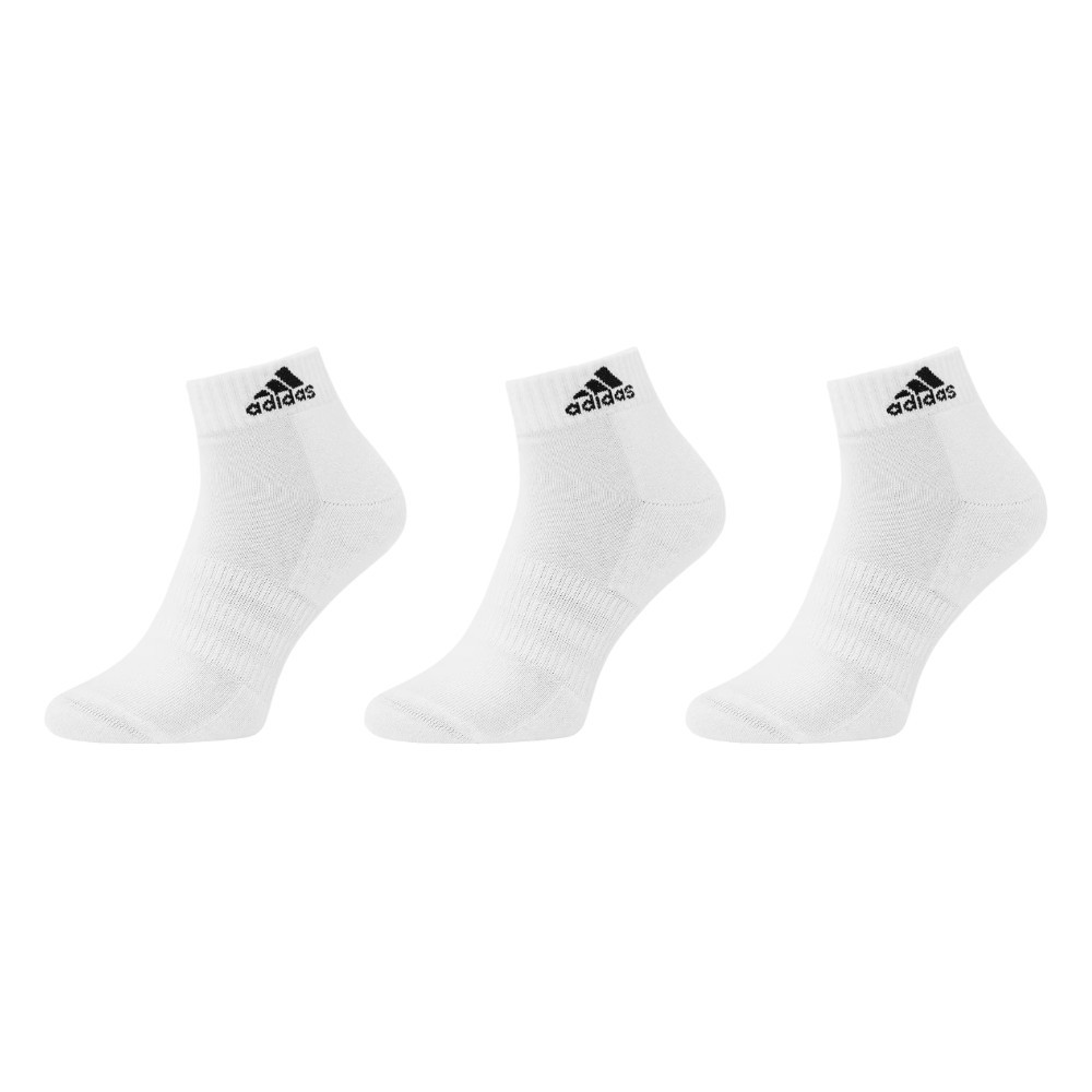Imagen CALCETINES ADIDAS CUSHIONED CORTOS 3 PARES BLANCAS HT3441 TOBILLEROS