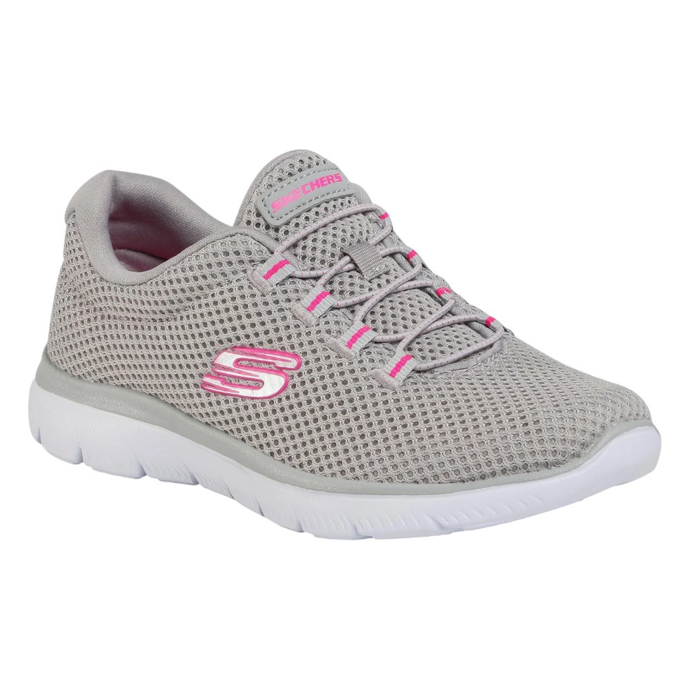 Imagen ZAPATILLAS SKECHERS SUMMITS QUICK LAPSE GRIS ROSA 12985-GYHP SNEAKER CASUAL MUJER