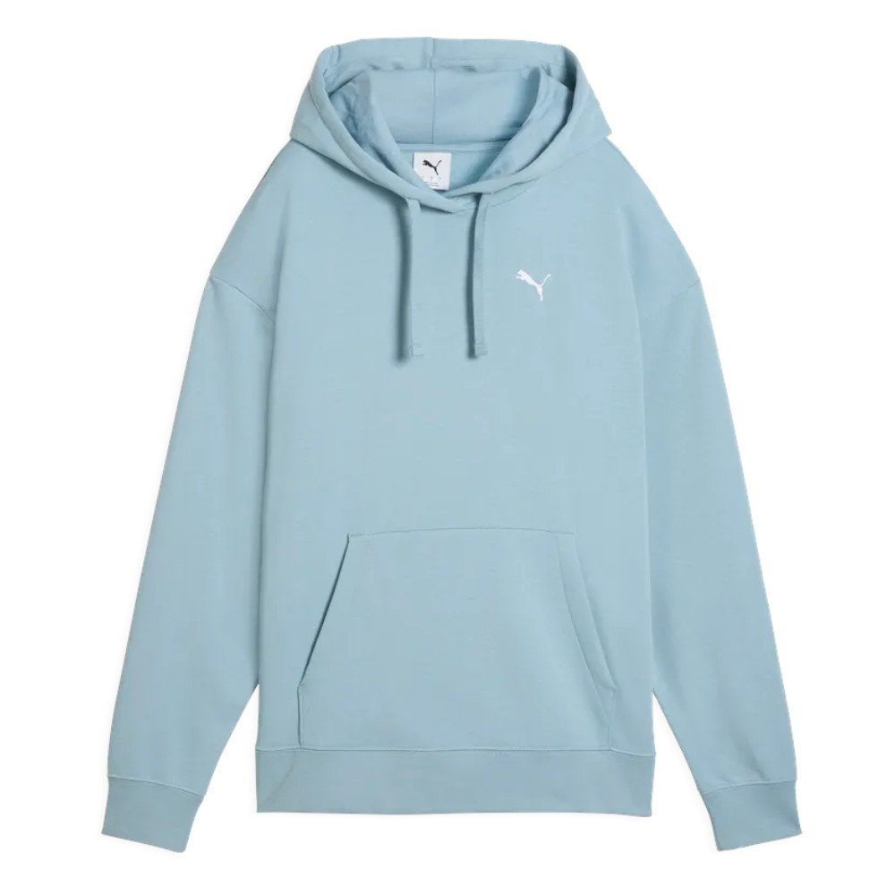 Imagen SUDADERA PUMA ESSENTIALS CONFORT FRENCH TERRY AZUL SEAFOAM 682387-47 HOODIE MUJER