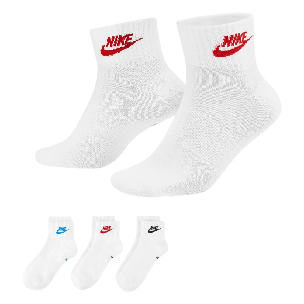 Imagen CALCETINES NIKE EVERYDAY ESSENTIAL PACK 3 PARES BLANCAS TRICOLOR DX5074-911 UNISEX MEDIOS