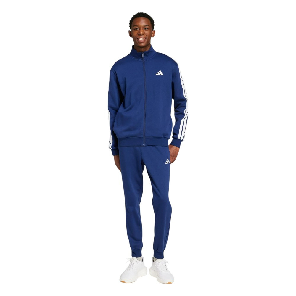 Imagen CHANDAL ADIDAS 3BANDAS FLEECE AZUL MARINO JI8882 CONJUNTO HOMBRE