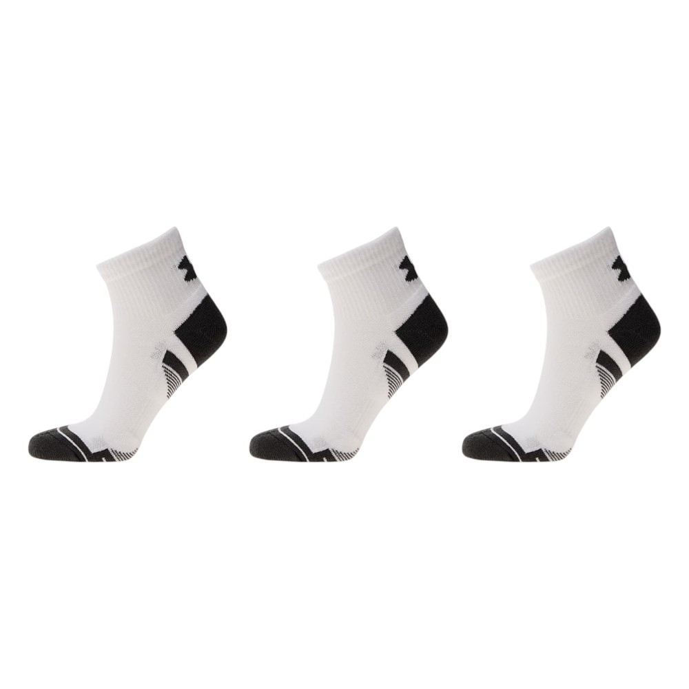 Imagen CALCETINES UNDER ARMOUR PERFOMANCE TECH QUARTER PACK 3 PARES BLANCO 1379510-100 TOBILLEROS UNISEX