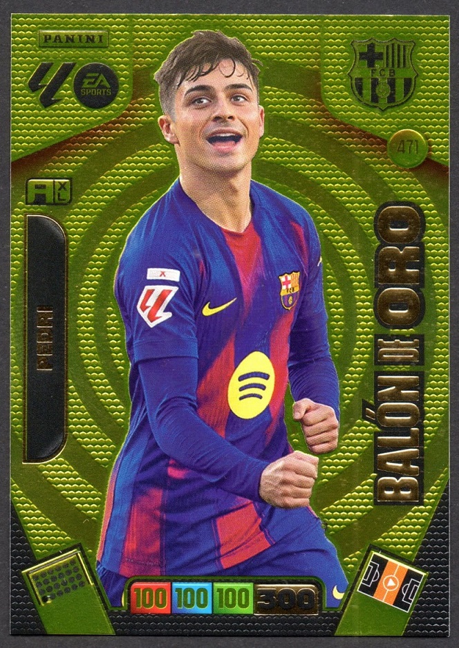 Balón de Oro #471 Pedri 2025-26 Cromo Panini Adrenalyn XL La Liga 25/26