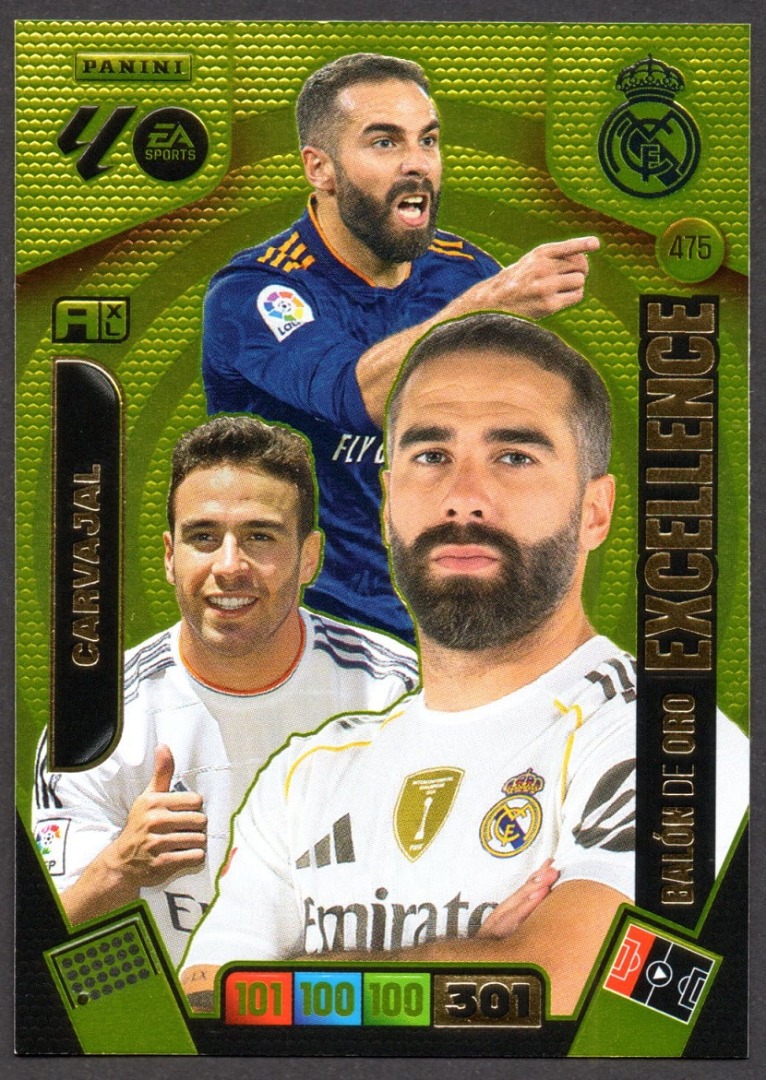 Balón de Oro Excellence #475 Carvajal 2025-26 Cromo Panini Adrenalyn XL La Liga 25/26