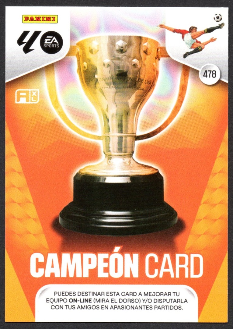 Campeón Card #478 2025-26 Cromo Panini Adrenalyn XL La Liga 25/26