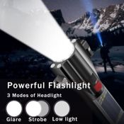 miniatura Linterna Solar Banco de energía Martillo y Corte emergencia cinturón de vehículo 2