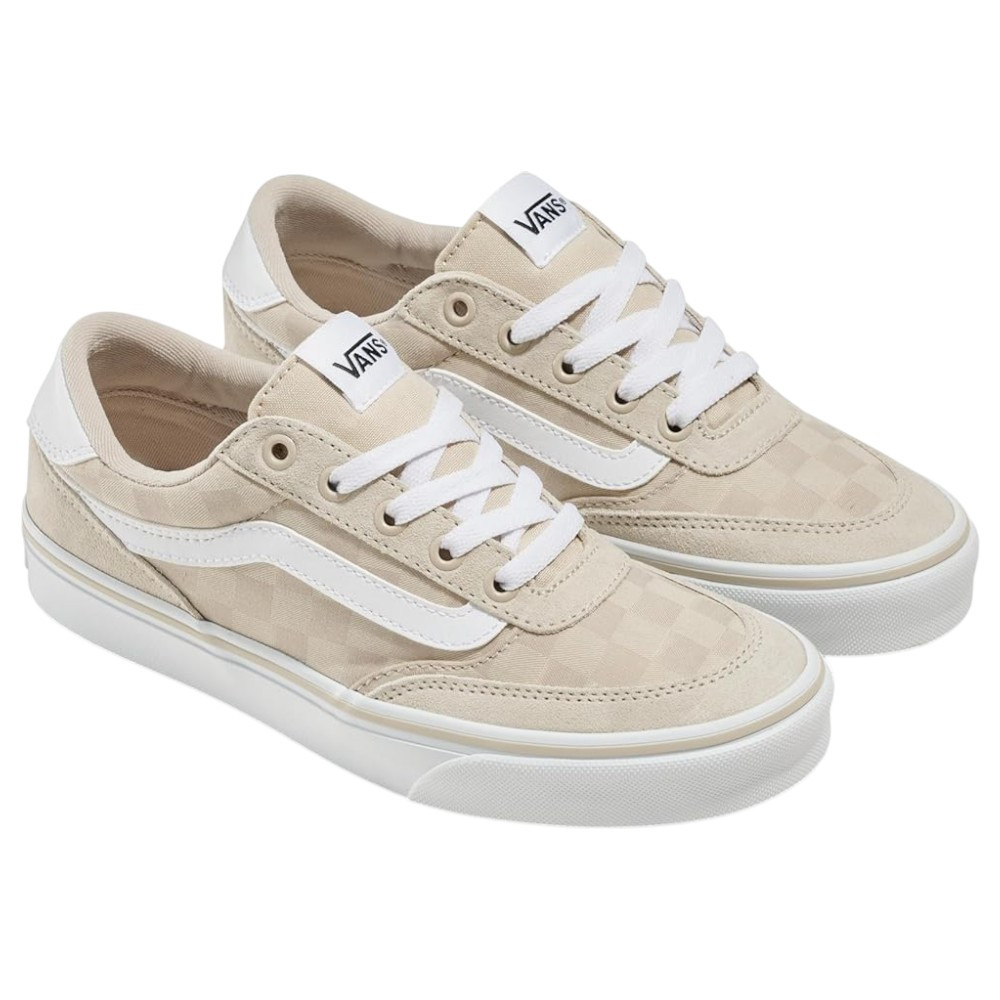 Imagen ZAPATILLAS VANS BROOKLYN LS CHECK TEXTILE OATMEAL BEIGE CHECKERD VN000D7U2N11 SNEAKER CASUAL MUJER