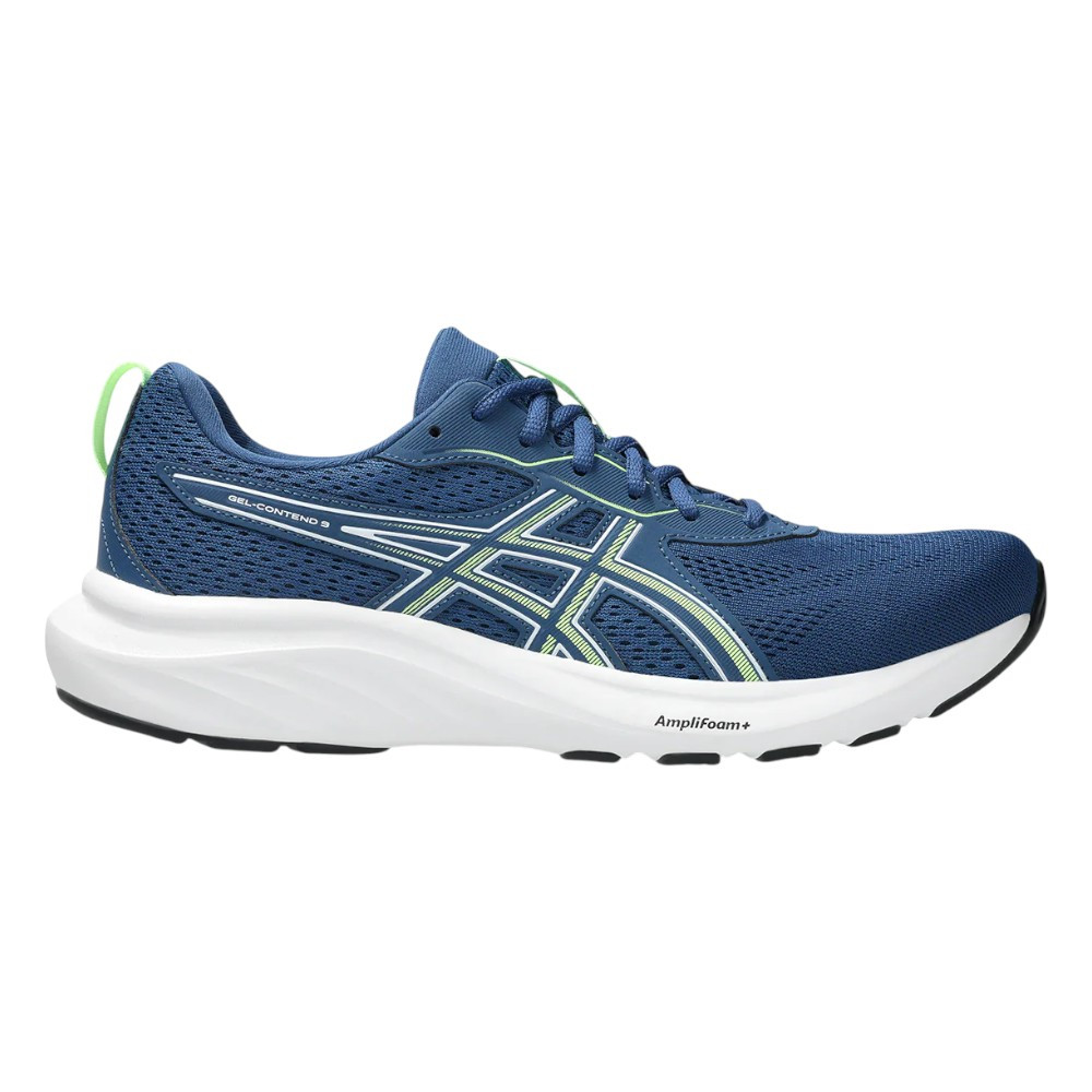 Imagen ZAPATILLAS ASICS GEL CONTEND 9 AZUL TWILINGHT VERDE ILLUMINATE 1011B881-407 RUNNING HOMBRE