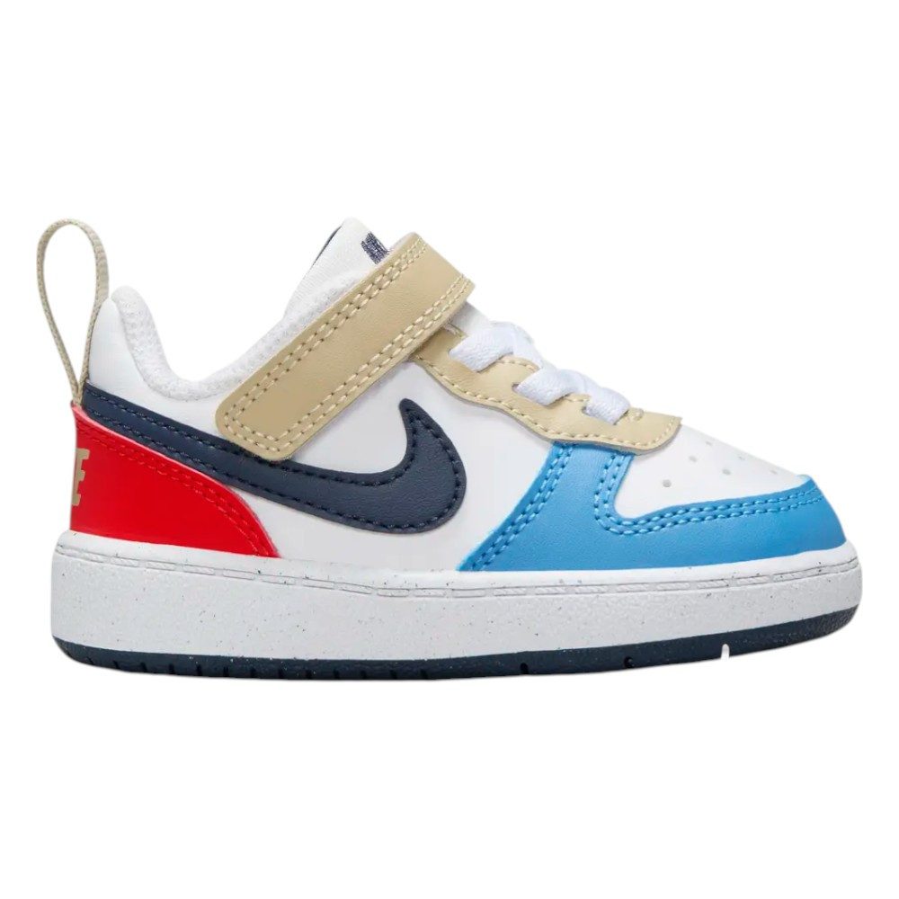 Imagen ZAPATILLAS NIKE COURT BOROUGHT LOW RECRAFT TD BLANCO AZUL CRIMSON DV5458-124 SNEAKER CASUAL NIÑO NIÑA
