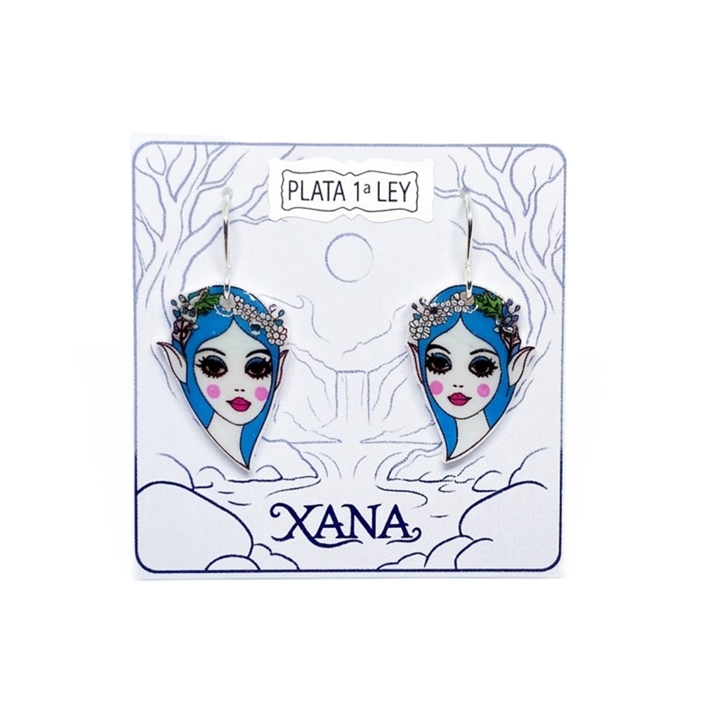 Xana Pendientes de colgar Azul