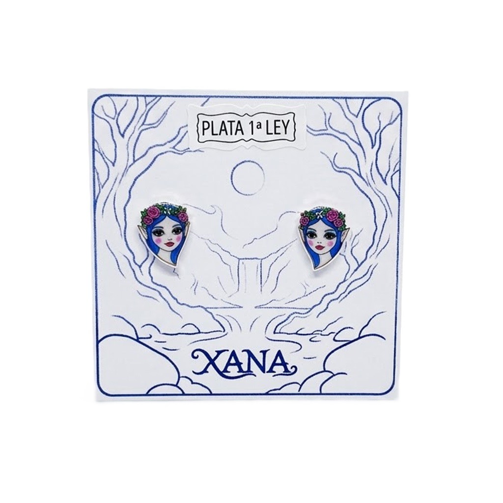 Xana Pendientes de presión Azul