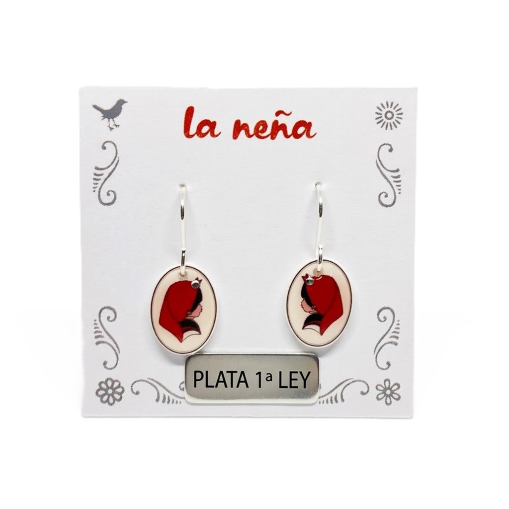 La Neña Pendientes de colgar Rojo