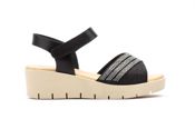 miniatura Sandalias Mujer Piel Negro Plata 3