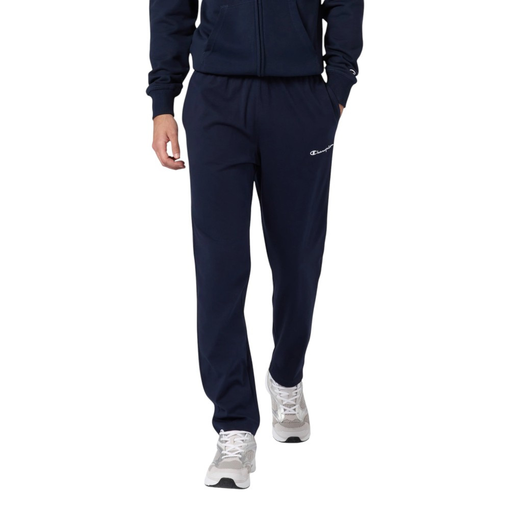 Imagen PANTALONES CHAMPION JERSEY ICONS AZUL MARINO 221805-BS501 HOMBRE CON BAJO RECTO