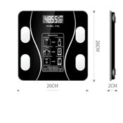 miniatura Báscula de Bluetooth con Aplicación Móvil Vidrio Templado Pantalla LCD 2