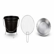 miniatura Barbacoa Portátil de Carbón con Parrilla y Asa de Transporte BBQ 2