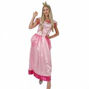 miniatura Disfraz de Princesa Rosa con Diadema Adulto 1
