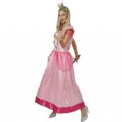 miniatura Disfraz de Princesa Rosa con Diadema Adulto 2