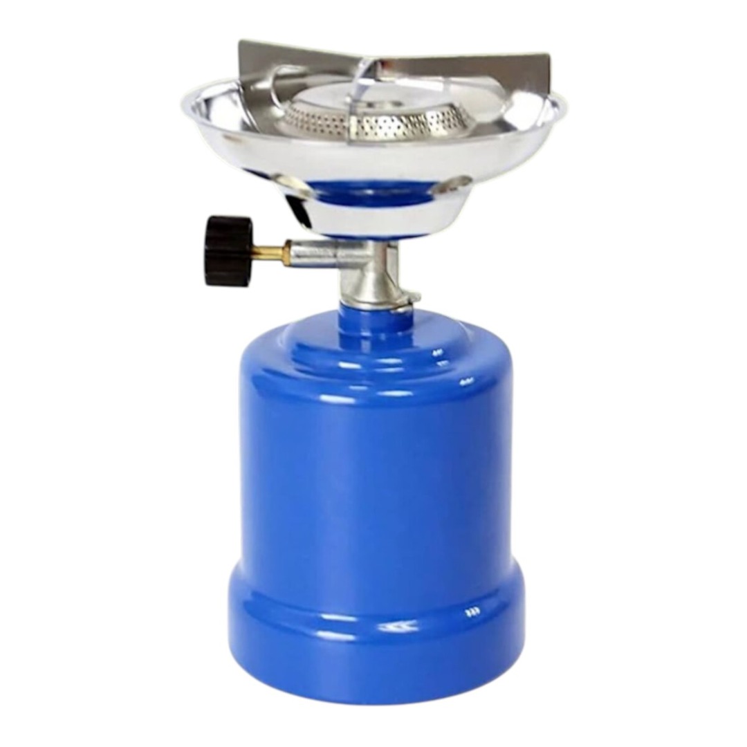Hornillo Portátil a Gas TR-5181 con Quemador Metálico y Depósito Azul 1
