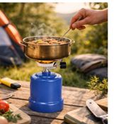 miniatura Hornillo Portátil a Gas TR-5181 con Quemador Metálico y Depósito Azul 2