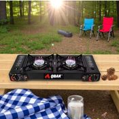 miniatura Cocina Gas con Hornillo Doble Portátil Qbak 3