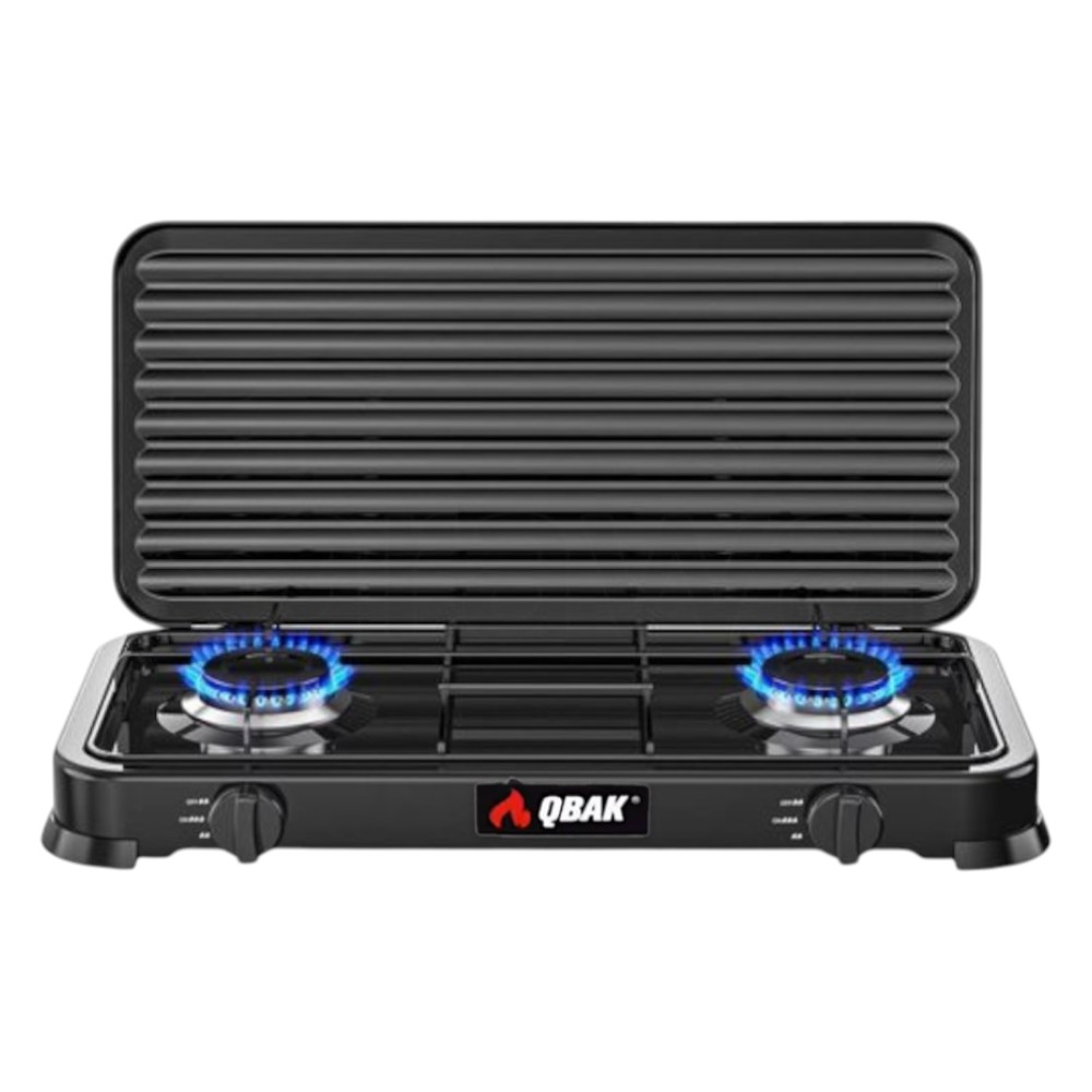 Cocina Portátil Gas con Hornillo Doble Qbak 1