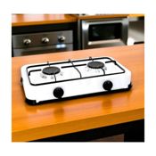 miniatura Cocina Portátil Gas de Doble Hornillo con Placas de Hierro Fundido 5
