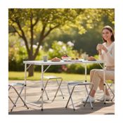 miniatura Conjunto Mesa y 4 Sillas Plegables de Camping 6