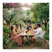 miniatura Conjunto Mesa y 4 Sillas Plegables de Camping 7