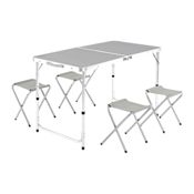 miniatura Conjunto Mesa y 4 Sillas Plegables de Camping 1