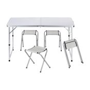 miniatura Conjunto Mesa y 4 Sillas Plegables de Camping 2