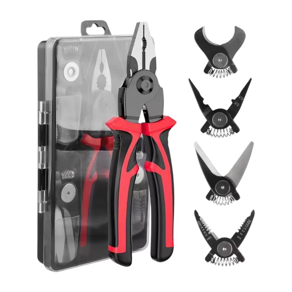 Juego Alicates y Cabezales Intercambiables Multifuncionales 5 en 1 1