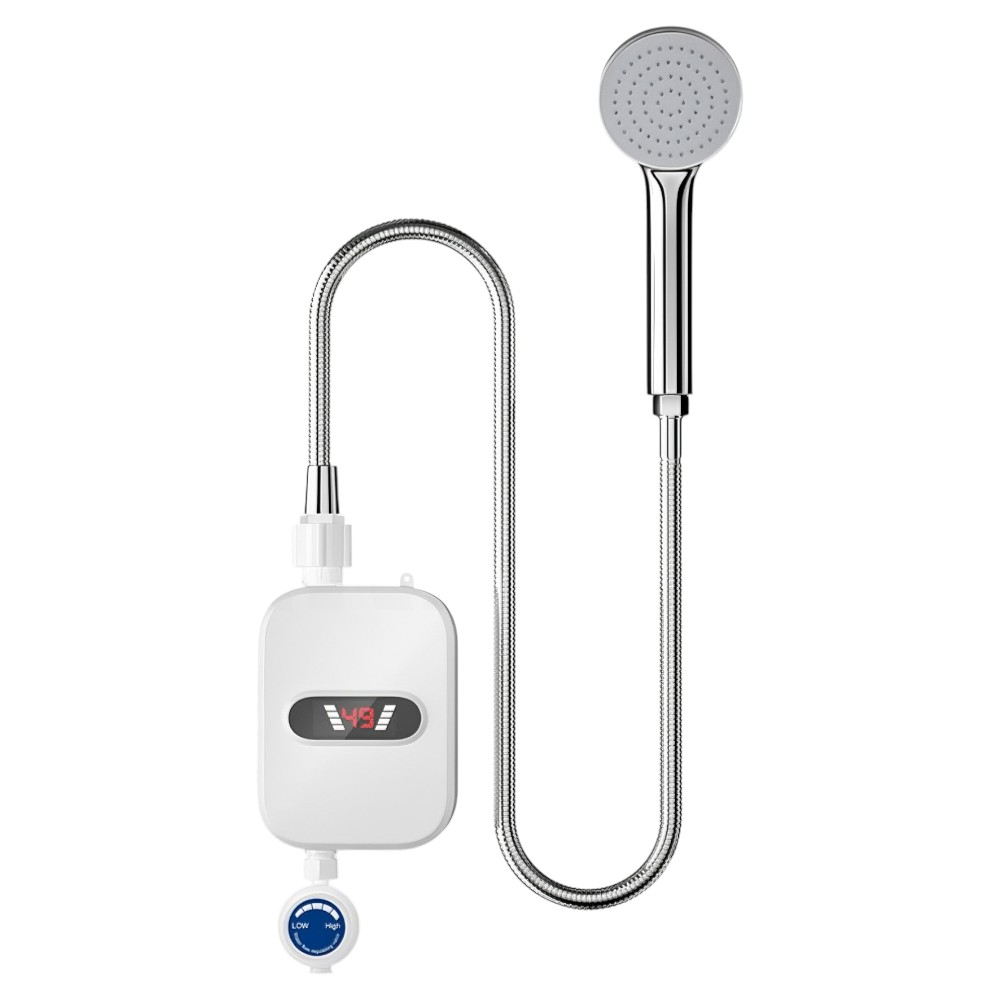 Mini Calentador de Agua Eléctrico Instantáneo 3500 W con Pantalla LED Digital 1