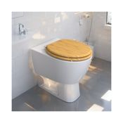 miniatura Tapa Inodoro de Bambú con Cierre Suave y Bisagras Metálicas 5