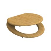 miniatura Tapa Inodoro de Bambú con Cierre Suave y Bisagras Metálicas 3